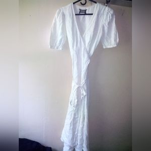 Reformation small white wrap dress